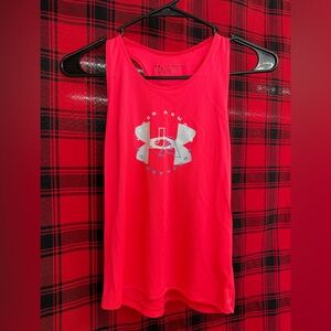 Under Armour Bright Pink Girls Small Tank Top
